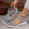thumbnail image 6 of Pandaie Walking Sandals Women Arch Support Hiking Sport Shoes Mesh Breathable Athletic Memory Foam Summer Slip on Sneakers Grey Size 9.5, 6 of 9