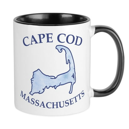 

CafePress - Preppy Vintage Blue Cape Cod Mug - Ceramic Coffee Tea Novelty Mug Cup 11 oz
