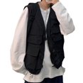 thumbnail image 1 of Multi Pockets Buckles Closure Tooling Vest Sleeveless Outdoor Cargo Waistcoat, 1 of 5