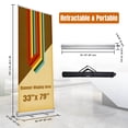 thumbnail image 2 of InstaHibit 33 Pouces x 79 Pouces Support de Bannière Rétractable en Aluminium pour Exposition Professionnelle Promotion avec Sac de Transport, 2 of 9