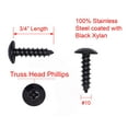 thumbnail image 6 of Bolt Dropper | 6 X 1" Stainless Truss Head Phillips Wood Screw 25Pc Black, 6 of 7