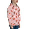 thumbnail image 3 of Salouo Strawberry Pattern Hoodie Sweatshirt for Youth, Fall Pullover Hoodie Sweatshirt Long-Sleeve Pullover Hooded Sweatshirt-Large, 3 of 6