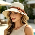 thumbnail image 3 of Womens Beach Sun Straw Hat UV UPF 80+ Travel Foldable Brim Summer UV Hat, 3 of 10