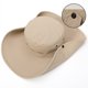 thumbnail image 4 of Sombrero para el sol de ala grande de 12cm para mujer, sombrero de vaquero plegable de Color sólido para verano, gorra impermeable para exteriores, senderismo, Camping, montaña, 4 of 5