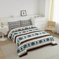 thumbnail image 3 of Boho Aztec Comforter Set Bohemian Stripes Bedding Set Twin Size,Tribal Mexican Style Bedding Comforter Sets Adults American Southwestern Quilt Duvet 2 Pcs, 3 of 7