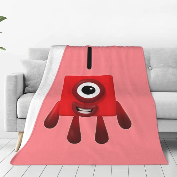 Numberblock-1 (2) Fleece Throw Blanket Ultra Soft Cozy Decorative Flannel Blanket for Home Bed Couch Chair Travel