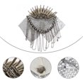 thumbnail image 3 of CIMAXIC 1Pc Creative Shoulder Board Shoulder Epaulet Brooch Clothes Accessory (Silver),6.3"X4.13"X0.79", 3 of 5