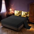 thumbnail image 3 of Manfei Eastern Dragon Animals 7-Piece Twin Bedding,Traditional Cloud Bedding Comforter Set,Brown,Black Reversible, 3 of 6