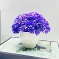 thumbnail image 4 of Mightlink Simulation Chrysanthemum Colorful Artificial Flower Chic Landscaping Scene Layout Decoration Reusable Plastic Fake Potted Plant Table Ornament for Wedding Party, 4 of 7