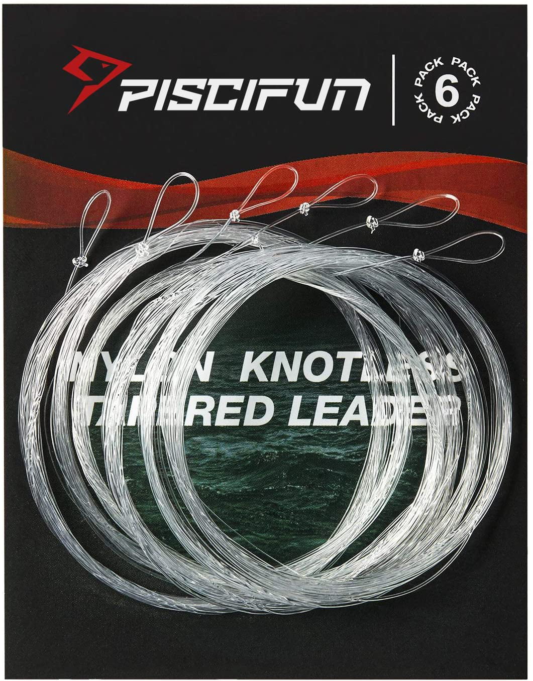 fly line 10-pack fly-fishing tapered leaders with Loop 7.5ft/9ft 0x-7x 