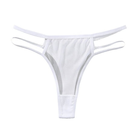 

Mortilo Womens Thong Women S Briefs Mesh Breathable Underwear For Women Low Rise Panty White L