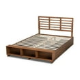thumbnail image 5 of Bowery Hill Modern 4-Drawer Wood King Size Platform Storage Bed in Ash Walnut, 5 of 12