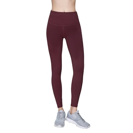 2019 Fashion Women Fitness Long  Yoga Pants Leggings Solid Sports Trousers Compression Running Jogging Riding  Workout Stretchy Exercise Tights Slim-Fit Pink Yoga Pants