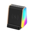 thumbnail image 2 of Usloyux under $5 1Pcs Wireless Charger, 2-in-1 Wireless Charging Station with Bluetooth Speaker, 15W Fast Charger with RGB Lights, Desktop Charger with Cool Light Effects, 2 of 9