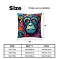 thumbnail image 5 of Monkey Set of 2 Velvet Throw Pillow Covers with Unique Patterns in 16x16, 18x18, 20x20 Inches for Throw Pillow Inserts for Various Occasions, 5 of 6