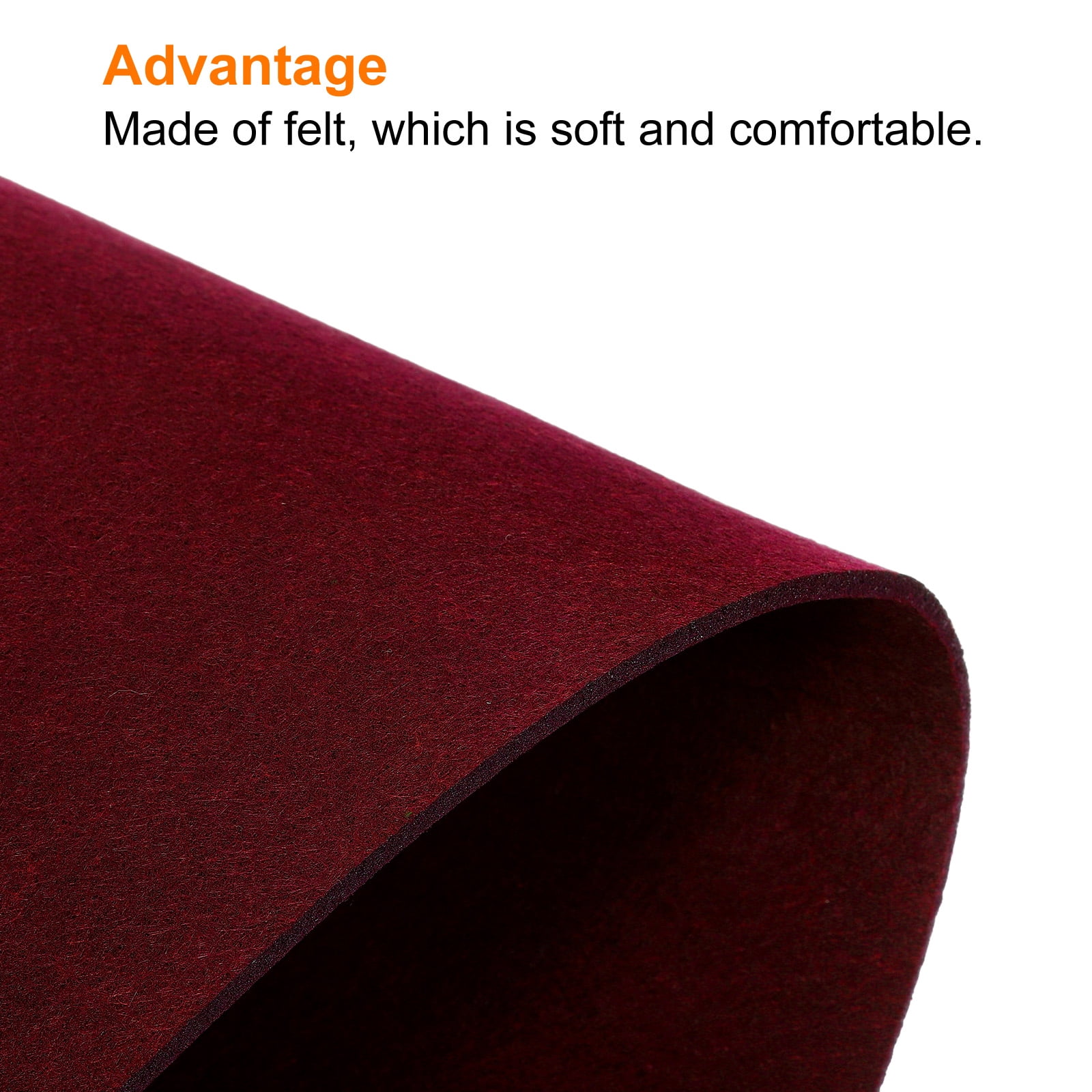 Unique Bargains Felt Dual Side Desk Pad Writing Mat for Office Home Red 23.5x20