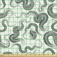 thumbnail image 2 of Ambesonne Geometric Fabric by the Yard Upholstery, Wavy Brush Strokes Art, 3 Yards, Charcoal Grey Ivory, 2 of 5
