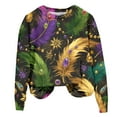 thumbnail image 5 of FrzhBrz Mar-di Gras Plus Size Tops for Women Long Sleeve Tshirts Shirts for Women Graphic Mask Printed Carnival Parade Plus Size Tunic Tops, 5 of 5