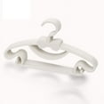 thumbnail image 1 of CUITING 10 Pack Colour Plastic Baby Hangers  Extendable Hangers  Children Coat Hangers with Stackable Hooks  Non-Slip Toddler Hangers for Kids Children Clothes Dresses (White), 1 of 5