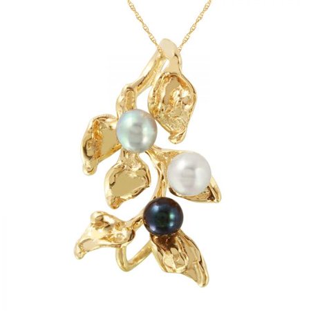 Foreli Freshwater Pearl 14K Yellow Gold Necklace