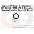thumbnail image 3 of Captain O-Ring - Replacement 670D2016 / M88478 O-Rings for Kawasaki, John Deere 3 Pack, 3 of 6