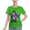 thumbnail image 1 of T-Shirt Basique à Manches Courtes pour Femmes Attaquant un Géant Levi Ackerman, 1 of 6
