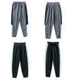 thumbnail image 4 of WOLLED 5-12T Kids Boys Pants Drawstring Elastic Sweatpants Spring Lightweight Color Blocking Pants, 4 of 7