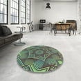 thumbnail image 4 of Ahgly Company Machine Washable Indoor Rectangle Transitional Emerald Green Area Rugs, 5' x 8', 4 of 7