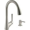 Moen 7594ESRS Spot resist stainless one-handle pulldown kitchen faucet ...
