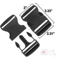 thumbnail image 2 of Craft County 15 Pack 2 Inch Side Release Black Plastic Buckles, 2 of 5