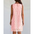 thumbnail image 3 of Vestido BTFBM para mujer, hueco, bordado en círculo, color rosa, XXL, 3 of 8