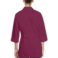 thumbnail image 2 of Panda Uniform by HeedFit Women's 32" 3/4 Sleeve Lab Coat with Multi-Colored Plus Size 3XL Wine, 2 of 6