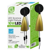 Greenlite 3002819 Plug & Play 1-Light Metallic Wall Sconce