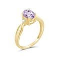 thumbnail image 4 of JewelersClub Pink Amethyst Ring Birthstone Jewelry – 1.00 Carat Pink Amethyst 14K Gold Plated Silver Ring Jewelry with White Diamond Accent – Gemstone Rings with Hypoallergenic 14K Gold Plated Silver, 4 of 4