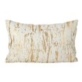 thumbnail image 1 of SARO LIFESTYLE Distressed Metallic Foil Design Cotton Down Filled Throw Pillow, 14" x 22", Gold, 1 of 3