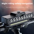 thumbnail image 2 of Rechargeable Waterproof Bicycle Headlight with Horn, 9 LEDs and 7 Modes, IPX5 Waterproof Long Battery Life with Power Display for Efficient Night Riding Cycling Safety, 2 of 7