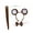 Deep Brown, variant on Monkey Ears, Bow Tie and Tail Set Animal Costume Accessories for Performance Light Coffee