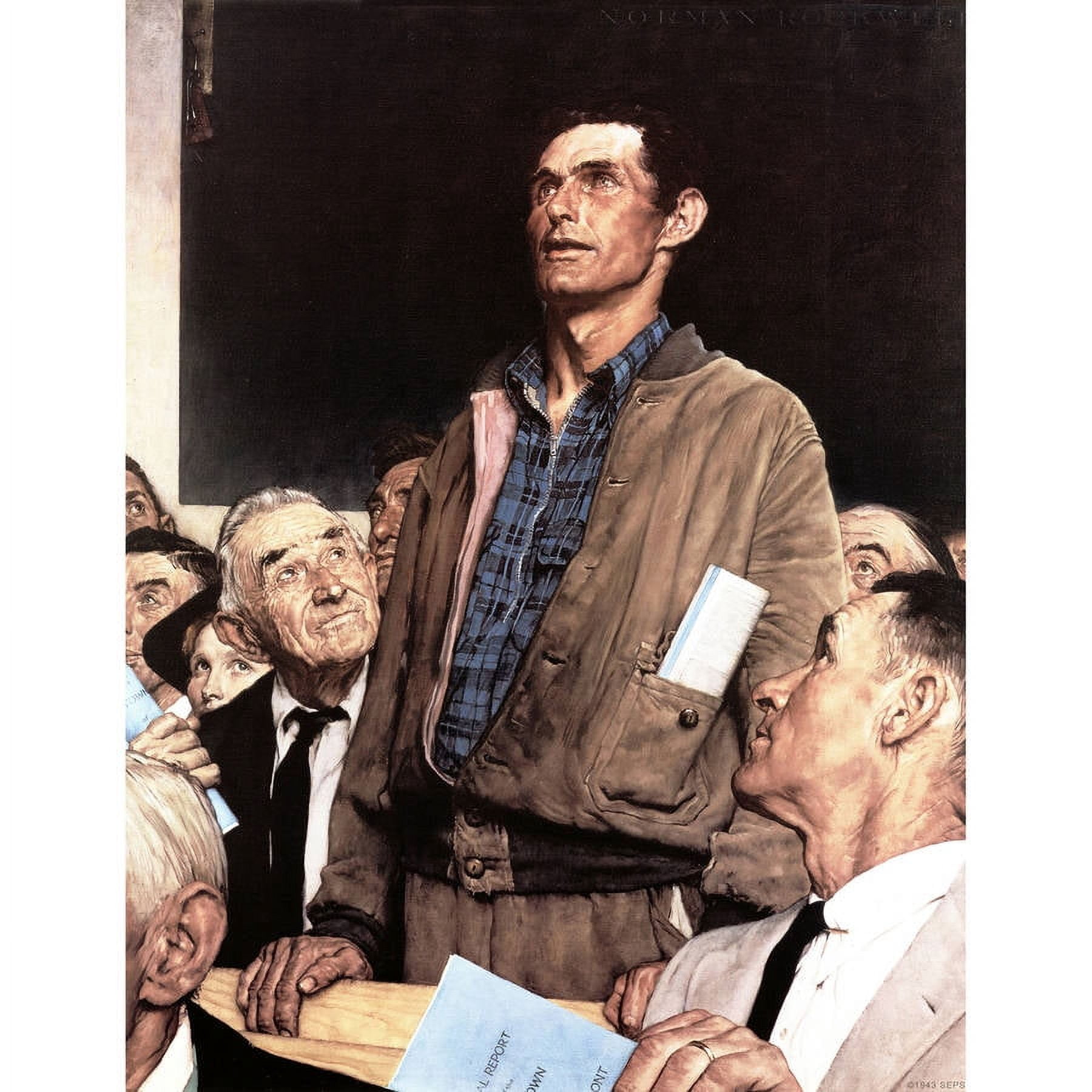 Marmont Hill "Freedom Of Speech" by Norman Rockwell Painting Print on Canvas