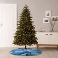 thumbnail image 6 of Xecao Night At Lake Aurora 1 Pattern Christmas Tree Skirt Round Xmas Tree Mat Base Cover for Holiday Home Decorations-36", 6 of 6