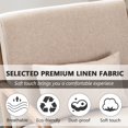 thumbnail image 3 of Ebello Home Inc Aston Modern Solid wood Accent Chair for Living Room Arm Chairs Beige Espresso Finish Fabric Solid Wood, 3 of 5
