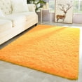 thumbnail image 2 of TWINNIS Shaggy Fuffly Area Rugs Super Soft Kids Carpet for Bedroom/Livingroom/Nursery Room,3’x5',Orange, 2 of 6