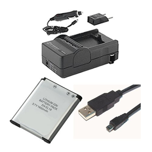 Coolpix S32 Digital Camera Accessory Kit includes: SDENEL19 Battery, Charger, USB8PIN - Walmart.com