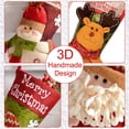 thumbnail image 3 of Medias navideñas, 3 piezas de bolsas de regalo navideñas, medias navideñas grandes con Papá Noel, muñeco de nieve y reno, medias navideñas colgantes (46 * 22 cm), 3 of 5