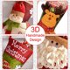 thumbnail image 3 of Medias navideñas, 3 piezas de bolsas de regalo navideñas, medias navideñas grandes con Papá Noel, muñeco de nieve y reno, medias navideñas colgantes (46 * 22 cm), 3 of 5