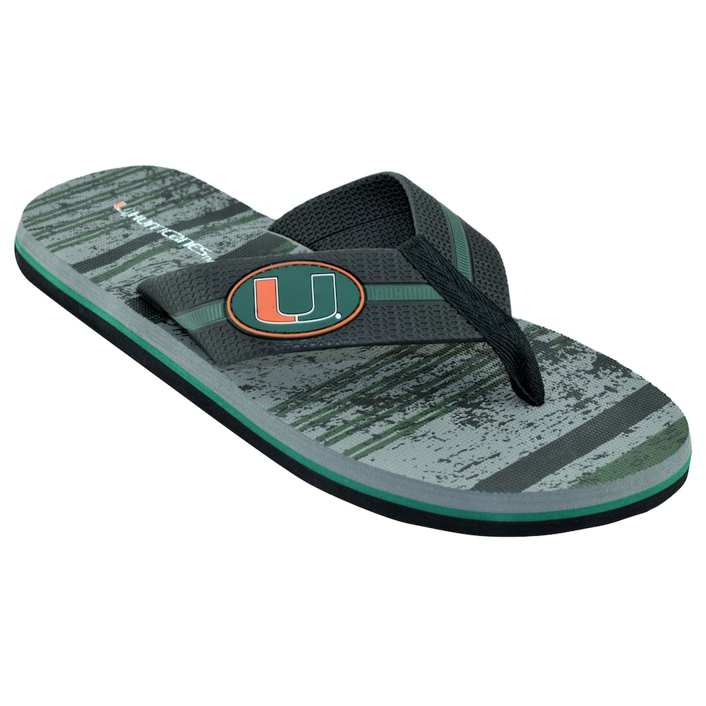 miami hurricanes men's slides