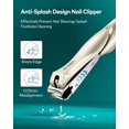 thumbnail image 3 of SHIQI-Nail Clippers, 3PCS Nail Clipper Set with Anti Splash Fingernail Clipper,Ear Pick,Glass Nail File,Professional Nail Clippers for Men and Women, Stainless Steel Nail Cutter with Leather Case, 3 of 4