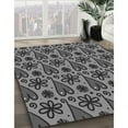 thumbnail image 3 of Ahgly Company Tapis Rond Lavable en Machine Intérieur Transitionnel Noir Iridium, 7 Pieds Rond, 3 of 7
