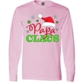thumbnail image 3 of Inktastic Papa Claus with Christmas Santa Hat and Snowflakes Long Sleeve T-Shirt, 3 of 5