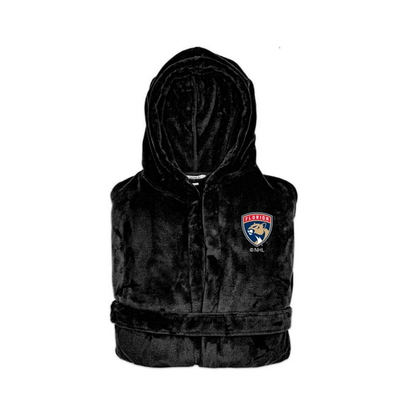 Unisex ISlide Black Florida Panthers Phantom Hooded Bathrobe