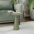 thumbnail image 4 of COZAYH Farmhouse Pedestal End Table Round Martini Table Wood Plant Stand Rustic Small Drink Table for Living Room, Bedroom, Sage Green, 4 of 7